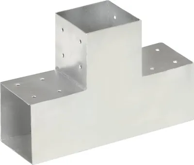 Produktbild von vidaXL Pfostenverbinder 4 Stk. T-Form Verzinktes Metall 101 x 101 mm
