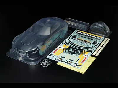 Produktbild von Tamiya Karosserie Satz + Dekor 1:10 RC Mercedes AMG GT3
