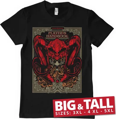 Produktbild von Player's Handbook Big & Tall T-Shirt - 3XL - Black