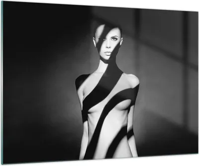 Produktbild von Bilder auf glas - Einteilig - Nackt Frau Fotografie - 100x70cm - Glasbilder - Wandbilder - Bilder - zum Aufhängen bereit - Wanddekoration aus Glas - Glas Bilder - Wandbild auf Glas - GAA100x70-4221