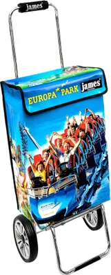 Obrázek produktu pro Nákupní vozík James - EUROPAPARK - robustní nákupní vozík s individuálním designem - jednobarevný: modrý v provedení: Chrome19
