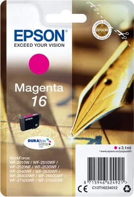 Immagine prodotto di Epson T16234022 Cartuccia Penna e Cruciverba Inchiostro per WF2010W Magenta