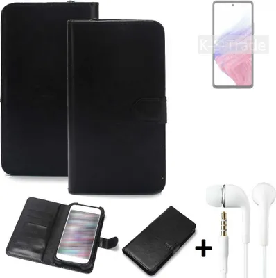 Produktbild von K-S-Trade Wallet Case Handyhülle kompatibel mit Samsung Galaxy A53 5G Schutzhülle Flip cover Flipstyle Tasche Hülle Flipcover Slim Bumper schwarz +