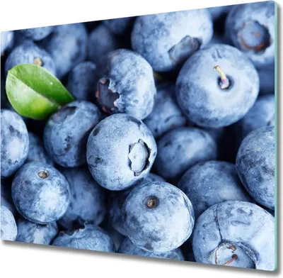 Produktbild von Glas Herdabdeckplatte 60x52 cm Spritzschutz Glasabdeckplatte Schneidebrett Blaubeeren