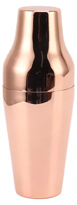 Produktbild von Edelstahl-Getränkeshaker im französischen Stil, 2 Abschnitte, Martini-Mixer für Bar, Zuhause, Camping, Picknick, Roségold
