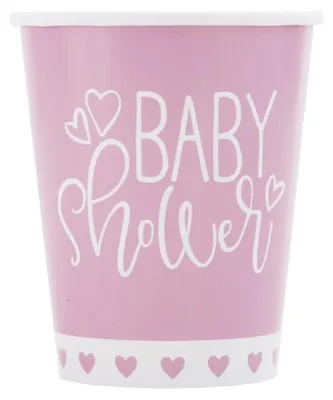 Zdjęcie produktu dla Kubeczki różowe na Baby Shower - 270 ml - 8 szt.
