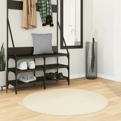Produktbild von Vidaxl Teppich Huarte Kurzflor weich waschbar ø 100 cm Creme