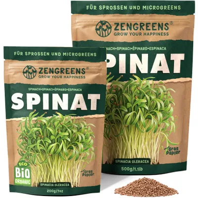 Produktbild von ZenGreens® Sprossen- & Microgreens-Samen - Spinat - 500g