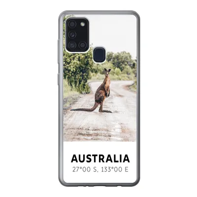 Produktbild von MuchoWow® Handyhülle Schutzhülle Hülle für Samsung Galaxy A21s Känguru - Australien - Tiere Silikon Softcase Handy Hülle - Hartschale