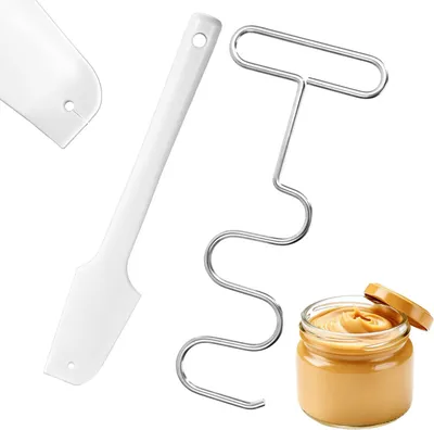 Produktbild von Erdnussbutter-Mixer mit Silikonspatel und Edelstahl-Rührer für Handmixer
