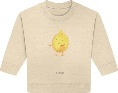 Produktbild von Mr. & Mrs. Panda Organic Baby Pullover Beste Freunde Zitrone 6. - 12. Monat - Natural Raw - Geschenk, Lustige Sprüche, Fehlende Keywords, Bullover