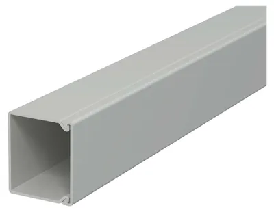 Image de 2 mètres Tuyau mur+plafond avec couvercle 30 x 30 mm, PVC - Fil 30x30mm RAL7030 WDK30030GR