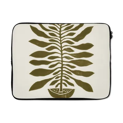 Produktbild von MuchoWow® Laptop Hülle 17 Zoll Laptoptasche Pflanzen - Vase - Blumen - Pastell - Zipper - Schutzabdeckung