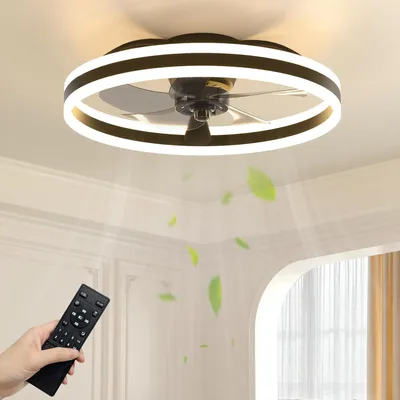 Obrázok produktu pre NIORSUN stropný ventilátor s priemerom 50 cm, vybavený osvetlením a diaľkovým ovládaním, s 6 rýchlosťami a stmievateľnou LED žiarovkou s teplotou farby 3000K-6500K, tichý a inteligentný