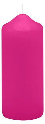 Produktbild von Spitzkopf Stumpen Kerzen Fuchisa Pink 10 x Ø 4 cm, 12 Stück