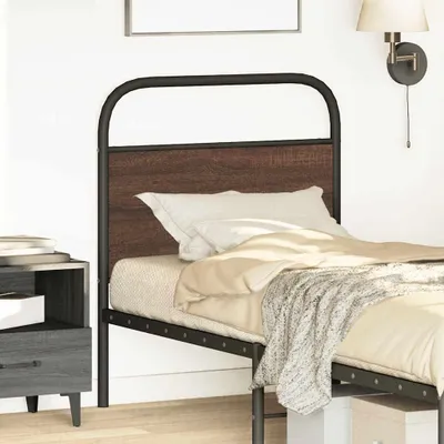 Produktbild von vidaXL Ersatz-Kopfteil Braun Eichen-Optik 80 cm Stahl und Holzwerkstoff