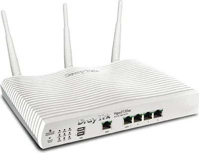 Produktbild von Draytek Vigor2132ac , -25 - 70 °C, 10 - 90%, 802.11a, 802.11g, 802.11ac, 802.11b, 802.11n, 10/100/1000Base-T(X), Extern, MD5, SHA-1