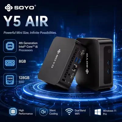 Produktbild von Soyo Y5 Air Mini PC Intel Core i5-4250U 8 GB RAM 128 GB SSD Win11
