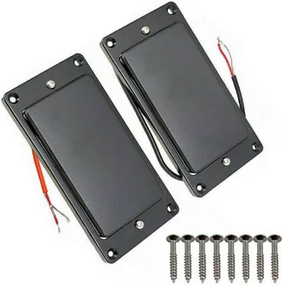 Obrázok produktu pre Generické snímače humbucker, snímače pre elektrickú gitaru Gitara Gitara Zapečatený humbucker dvojcievkový mostík so skrutkami na nastavenie výšky a pružinami pre širokú škálu gitarových štýlov