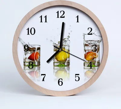 Produktbild von Holzuhr 30fi cm wanduhr - Fruchtbecher Salon