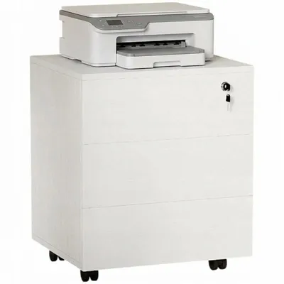 Obrázek produktu pro Bílý kancelářský kontejner, mobilní skříňka 58 cm