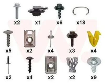 Produktbild von VAN WEZEL Montagesatz Stoßfänger Montagesatz 1728794 Vorne für OPEL Vivaro B Combi (X82)