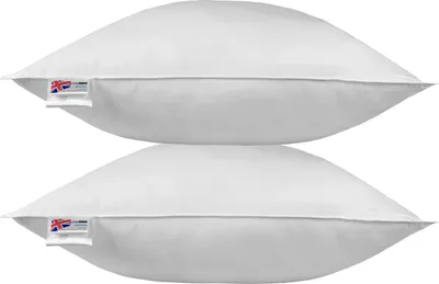 Produktbild von HOMESCAPES Kopfkissen 80 x 80 cm, 100% Entenfedern, 2er Set