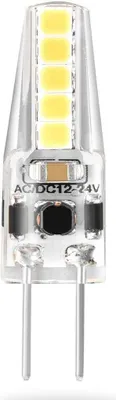 A close-up studio shot of a G4 LED light bulb.