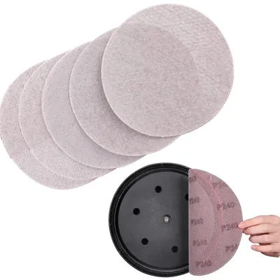 Image de 25 feuilles de papier abrasif et 25 disques abrasifs de 225 mm, grain 240, pour ponceuses excentriques