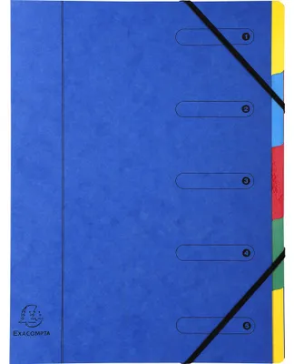 Produktbild von Exacompta 8x Ordnungsmappe Harmonika-Rücken Karton 5 Fächer A4 sortiert 5205E