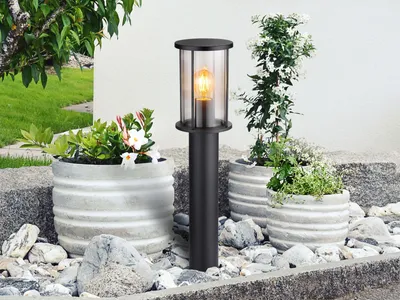 Produktbild von Globo Lighting Außenleuchte Edelstahl schwarz matt, 1x E27