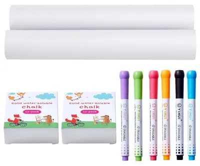 Immagine prodotto di Set di accompagnamento per cavalletto VEVOR, set per la creazione artistica per bambini da 32 pezzi con gessetti, pennarelli e rotoli di carta, strumenti importanti per il cavalletto da tavolo per bambini, set creativo