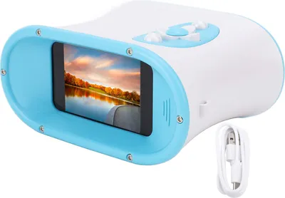 Zdjęcie produktu dla Lornetka cyfrowa z kamerą, 48 MP, 1080P HD, 2,4-calowy kolorowy ekran IPS, 8-krotny zoom, wideo, śruba 1/4, do obserwacji ptaków, niebieska