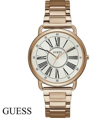 Image de Guess W1149L3 Kennedy blanc or rose bracelet en acier inoxydable Montre femme NOUVELLE