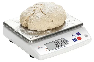 Elektronische Küchenwaage 5 kg, IP53, 0,5 g, Edelstahl, 22x16,5 cm