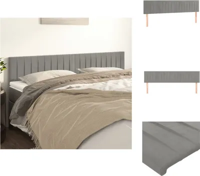 Immagine prodotto di vidaXL Testiere 2 pz. Velluto grigio chiaro 80x5x78/88 cm - Testate e piedi