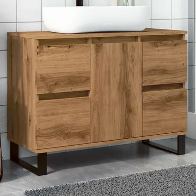 Produktbild von vidaXL Umyvadlová skříňka Artisan dub 80x33x60 cm materiál na bázi dřeva