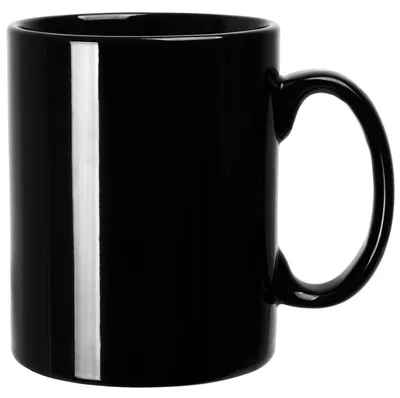Keramiktasse 650 ml, glatt, mit Henkel, schwarz