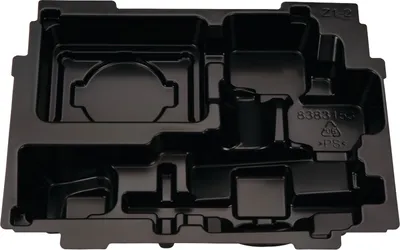 A black plastic insert tray for storing tools or equipment.