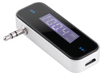 FM-Transmitter fürs Auto, Freisprecheinrichtung, 3,5-mm-Klinke, schwarz