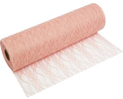 Productafbeelding van Tafelloper kant - Decoratie band - Feestelijke decoratie - Tijdloze elegantie - 30 cm x 20 m - Zwart