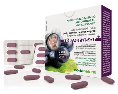 Productafbeelding van Voedingssupplement Soria Natural Resverasor+ 28 stuks