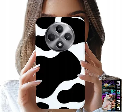 Zdjęcie produktu dla Etui Do Oppo Reno12 F / 12Fs 5G - Czarno - Białe Łaty Krowa, Modne Wzory