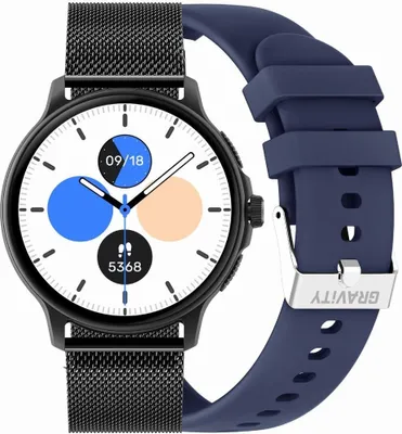 Immagine prodotto di Smartwatch da donna GRAVITY GT12-2 con cinturino in silicone blu navy + cinturino nero