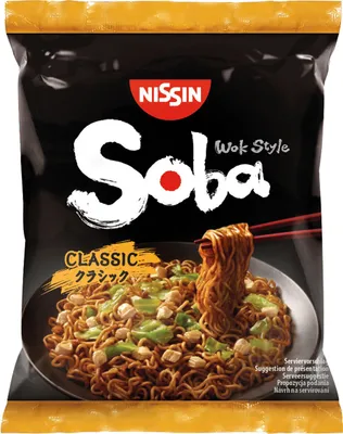 Zdjęcie produktu dla Nissin Bag Noodles Soba Classic Wok Style Instant Nudelgericht 109g