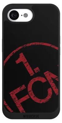 Produktbild von NIVOCASE Handyhülle für Apple iPhone 16e  Hülle NIVOpure Case Schwarz 1. FCN Fanartikel Textur