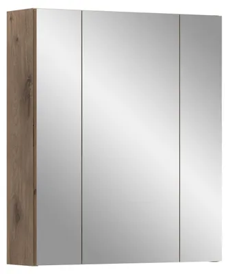 Image de Ice armoir de salle de bain avec miroir noir mat, chêneReproduction.