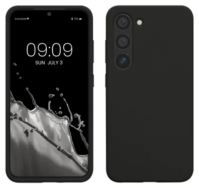 Produktbild von kwmobile Handyhülle für Samsung Galaxy S23 Hülle - Case Silikon - Kabelloses Laden - Schutzhülle Cover in Dunkelgrau