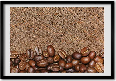 Produktbild von Bild - Bilder - Bilderrahmen - 70 cm x 50 cm - MDF-Rahmen, Wandkunst Kaffeebohnen