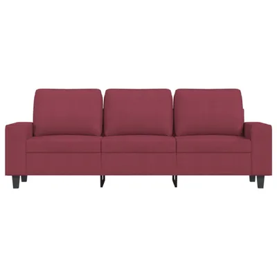 Zdjęcie produktu dla vidaXL sofa 3-osobowa czerwone wino 180 cm tkanina